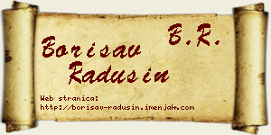 Borisav Radusin vizit kartica